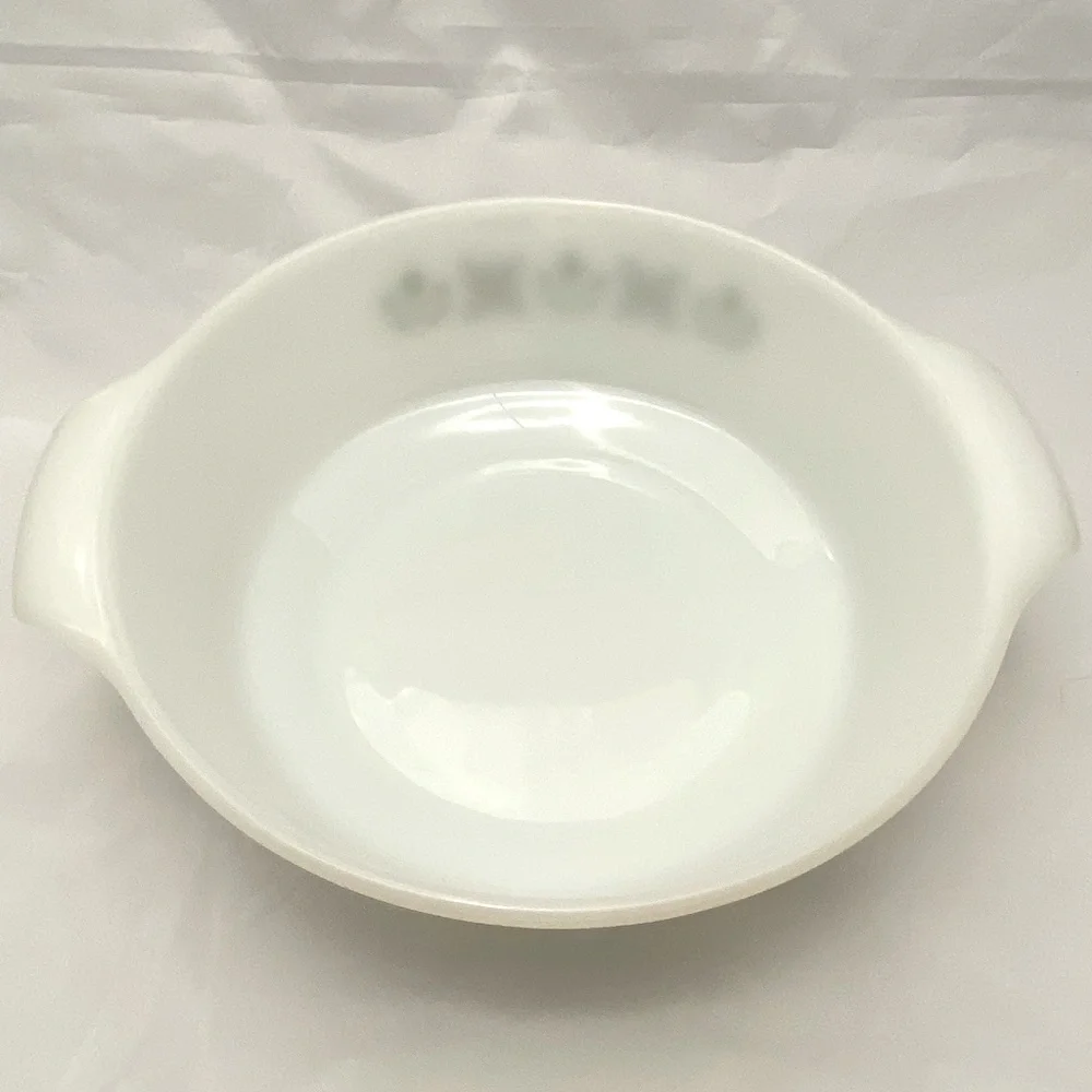 Anchor Hocking Fire King 429 Milk Glass Green Meadow 9